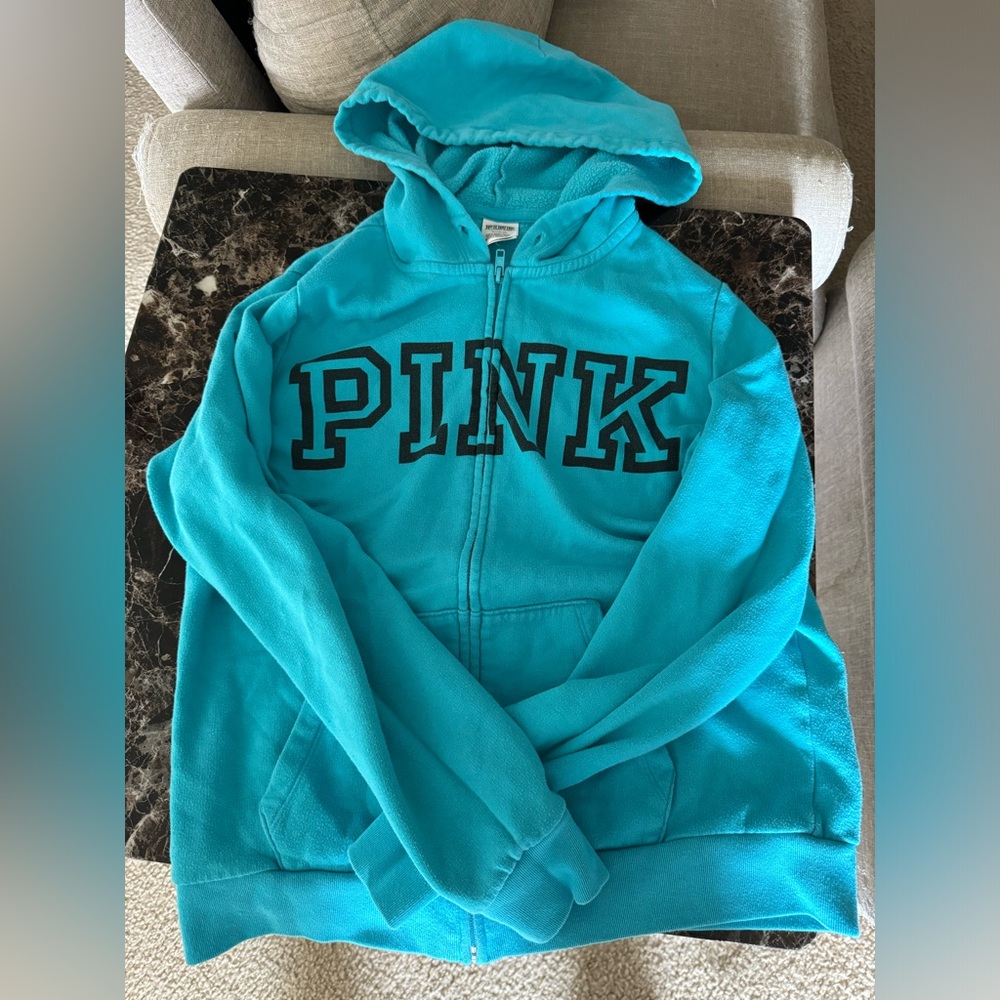 Blue Victoria’s Secret PiNK Full Zip Hoodie
